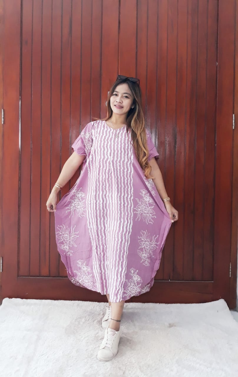 Daster Lowo Lengan Pendek Batik Pastel