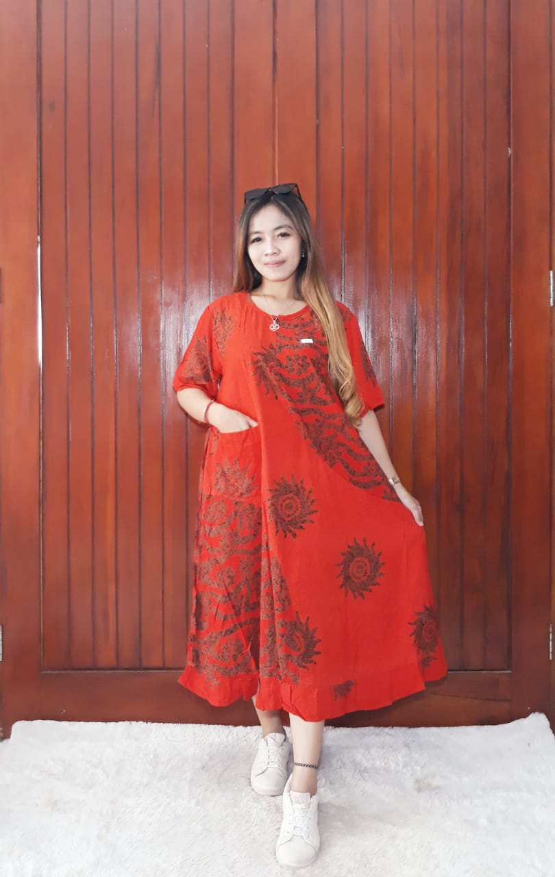 Daster Semi Payung Batik Cap Bahan Santung