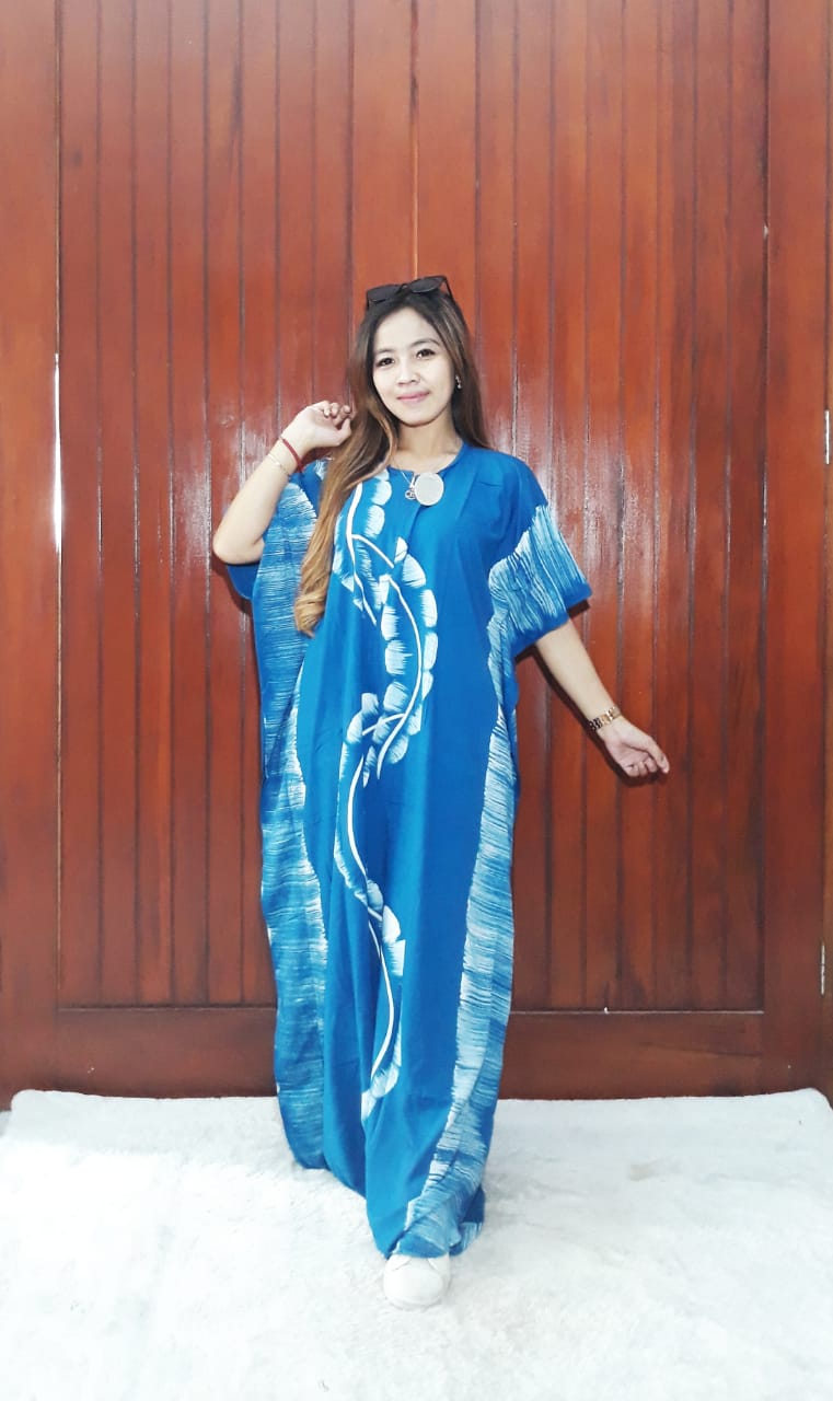Long Dress Kelelawar Batik Cendana Bahan Santung