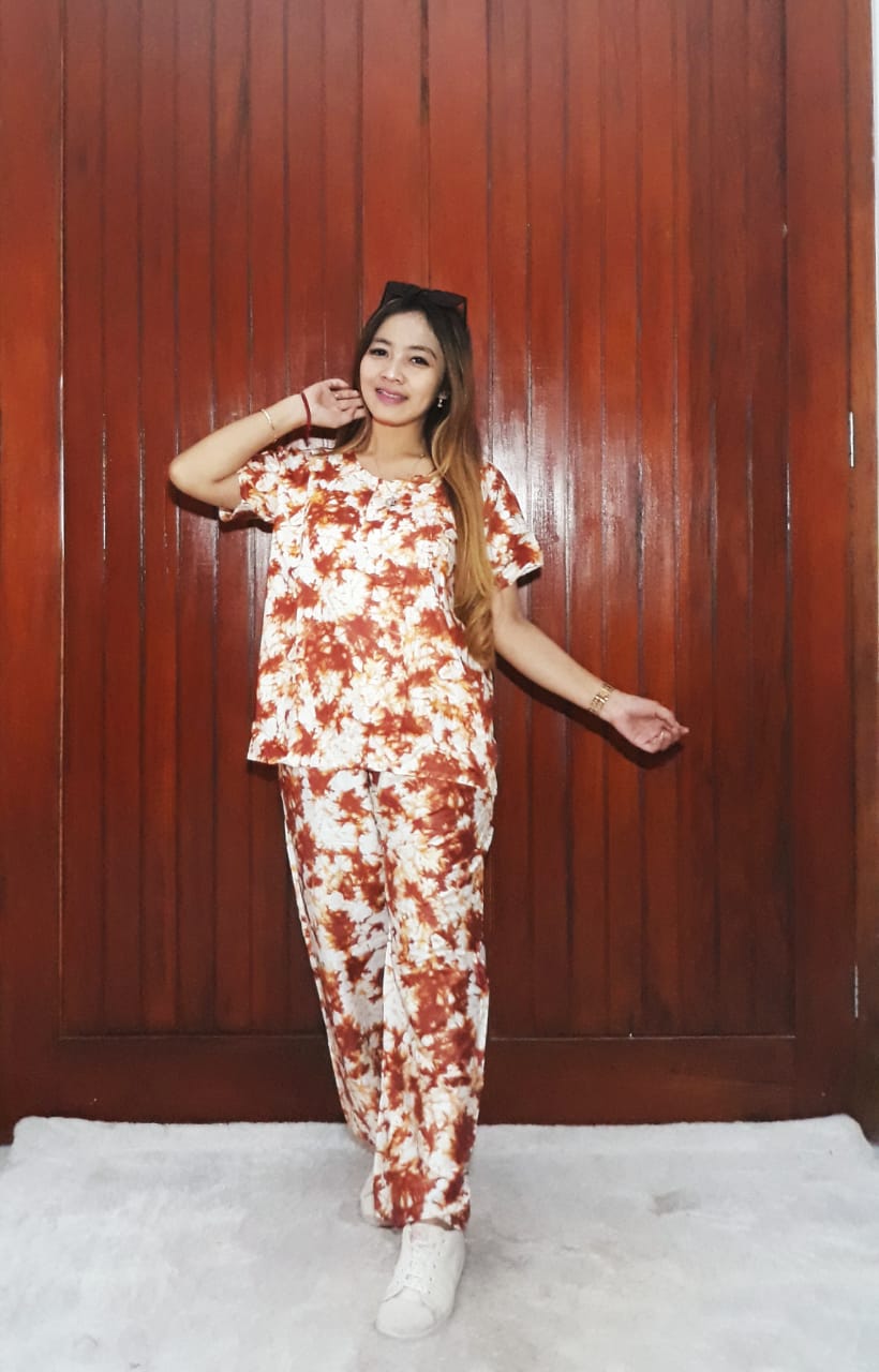 One Set Batik Wanita Setelan Piyama Tidur