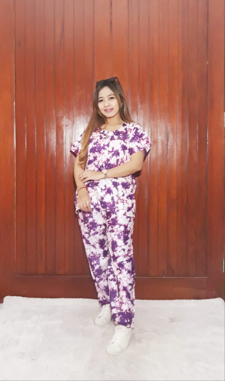 One Set Batik Wanita Setelan Piyama Tidur