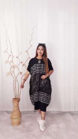 Baju Daster Batik Lowo Pendek Warna Hitam