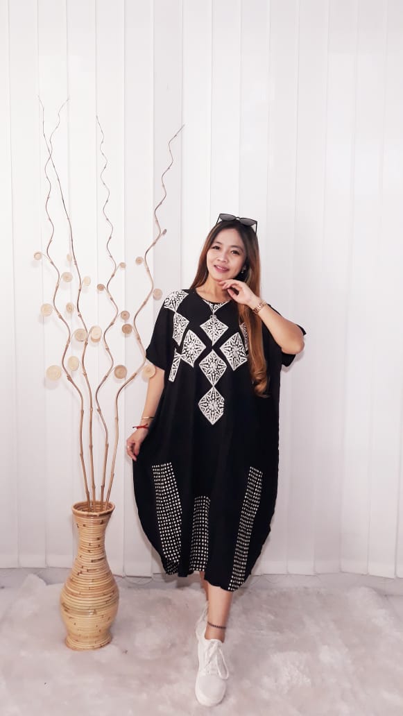 Baju Daster Batik Lowo Pendek Warna Hitam