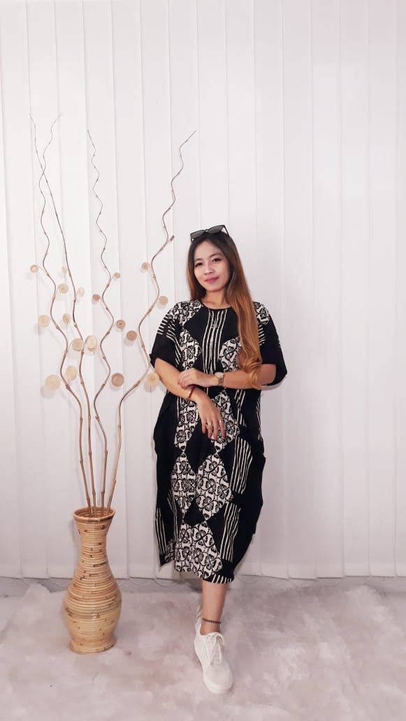 Baju Daster Batik Lowo Pendek Warna Hitam