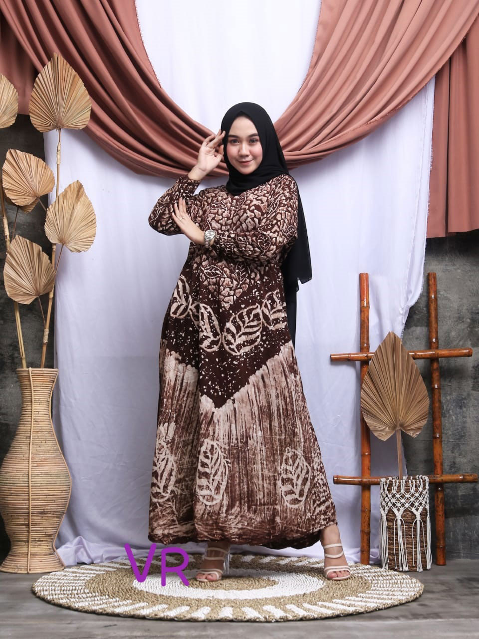 Baju Gamis Payung Batik Muslimah Bahan Rayon