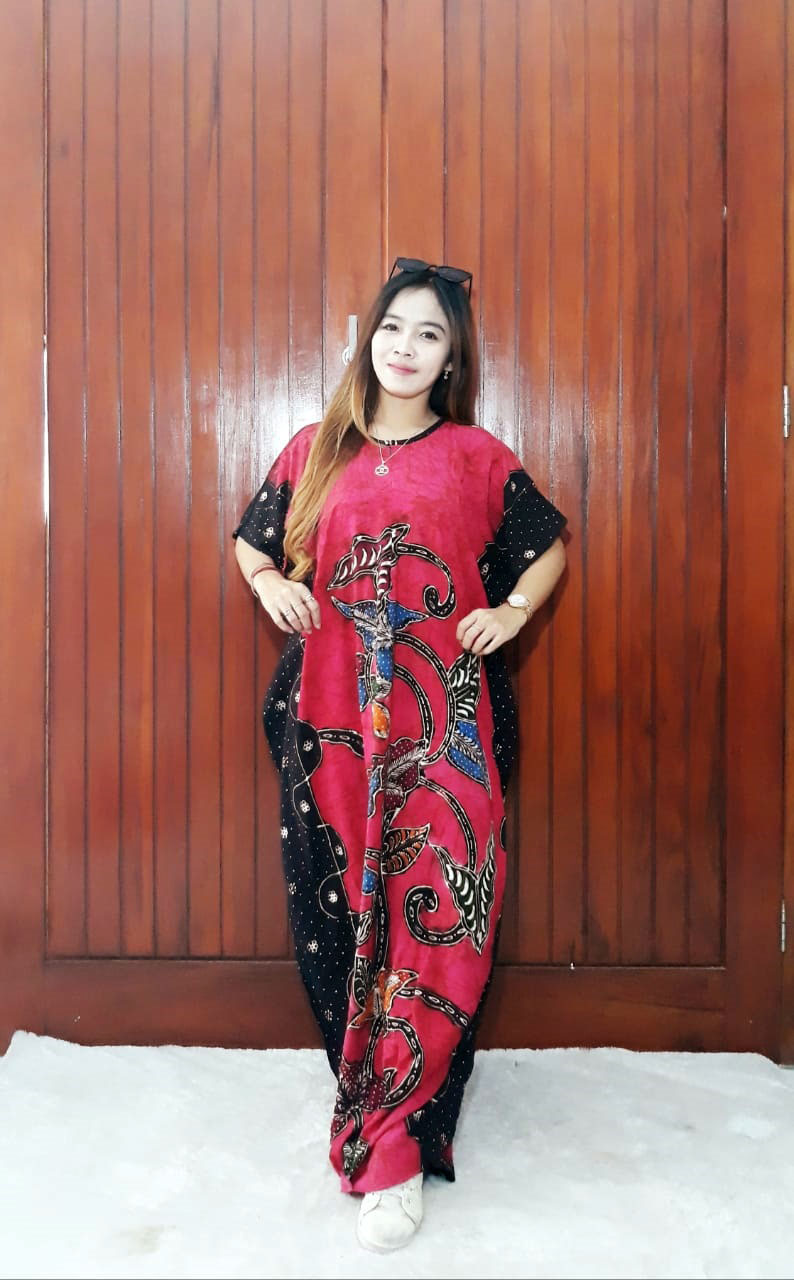 Baju Long Dress Batik Tulis Lowo Rayon