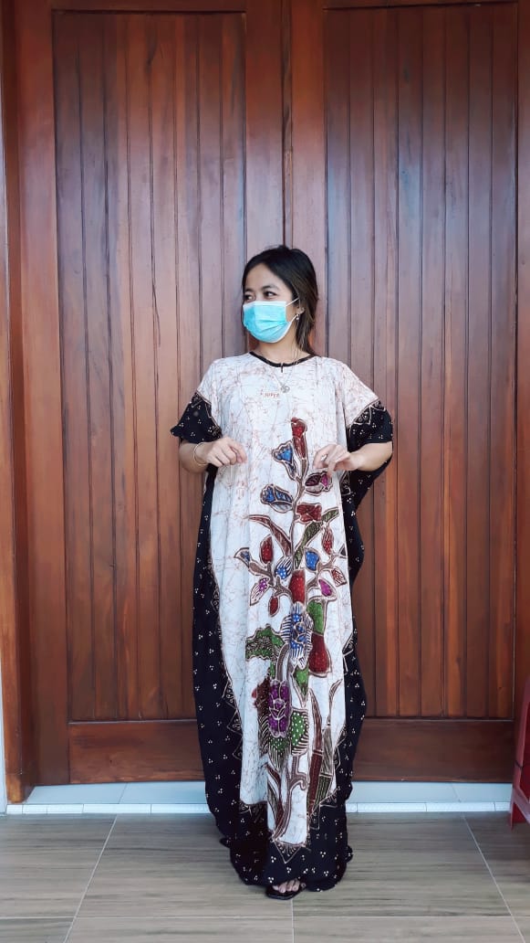 Baju Long Dress Batik Tulis Lowo Rayon