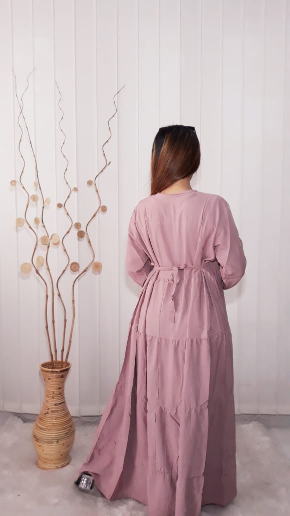 Baju Long Dress Gamis Panjang Polosan Warna