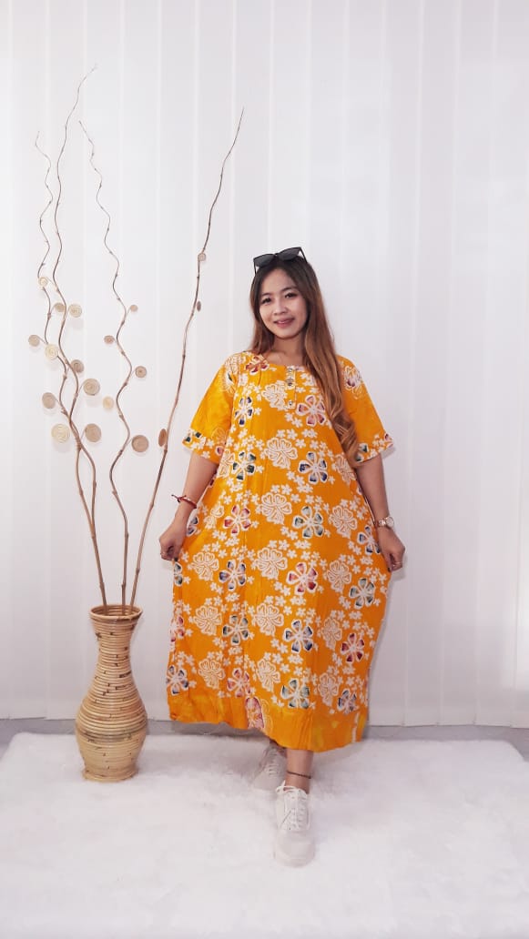 Daster Jumbo Cantik Batik Kancing Busui Friendly
