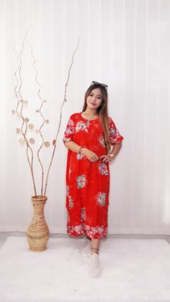 Daster Jumbo Cantik Batik Kancing Busui Friendly