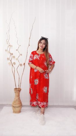 Daster Jumbo Cantik Batik Kancing Busui Friendly