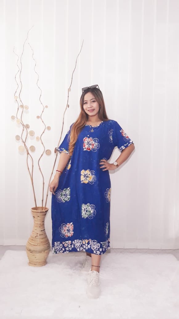 Daster Jumbo Cantik Batik Kancing Busui Friendly