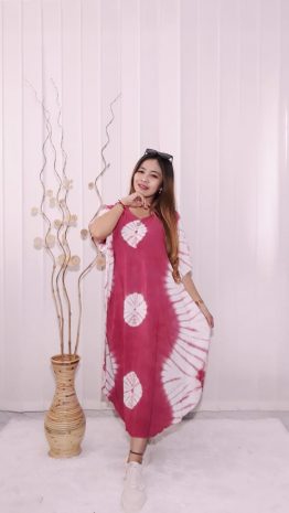 Daster Lengan Pendek Lowo Jumputan Rayon Adem