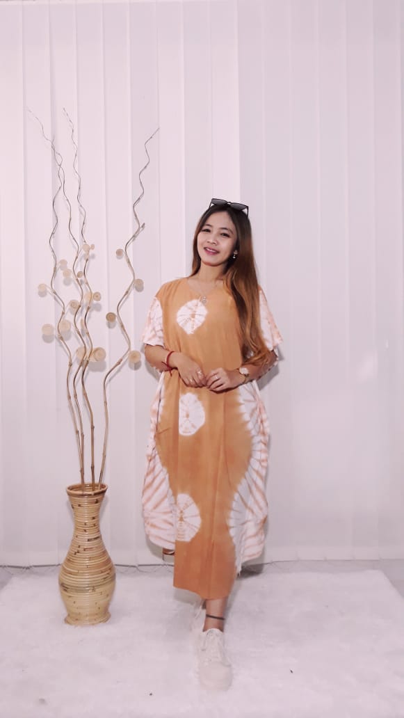 Daster Lengan Pendek Lowo Jumputan Rayon Adem