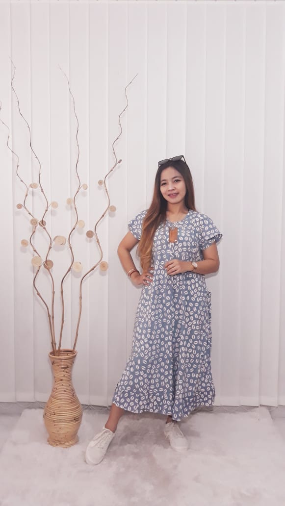 Daster Semi Payung Imanies Lengan Tumpuk Rayon