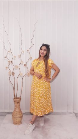 Daster Semi Payung Imanies Lengan Tumpuk Rayon