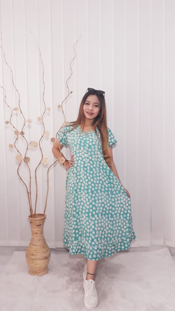 Daster Semi Payung Imanies Lengan Tumpuk Rayon