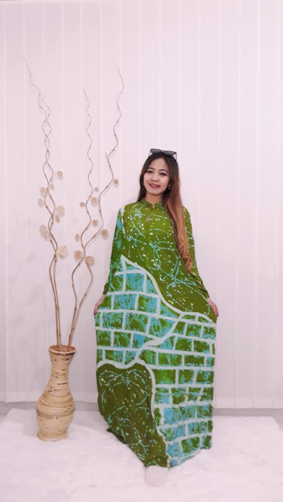 Gamis Twill Jumbo Murah Pekalongan Jumputan Warna