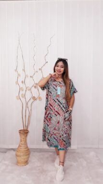 Home Dress Batik Modern Daster Kencana Ungu