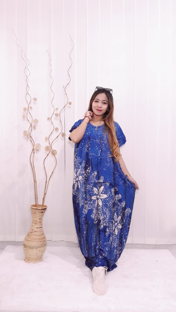 Long Dress Lowo Kelelawar Batik Ciprat Rayon