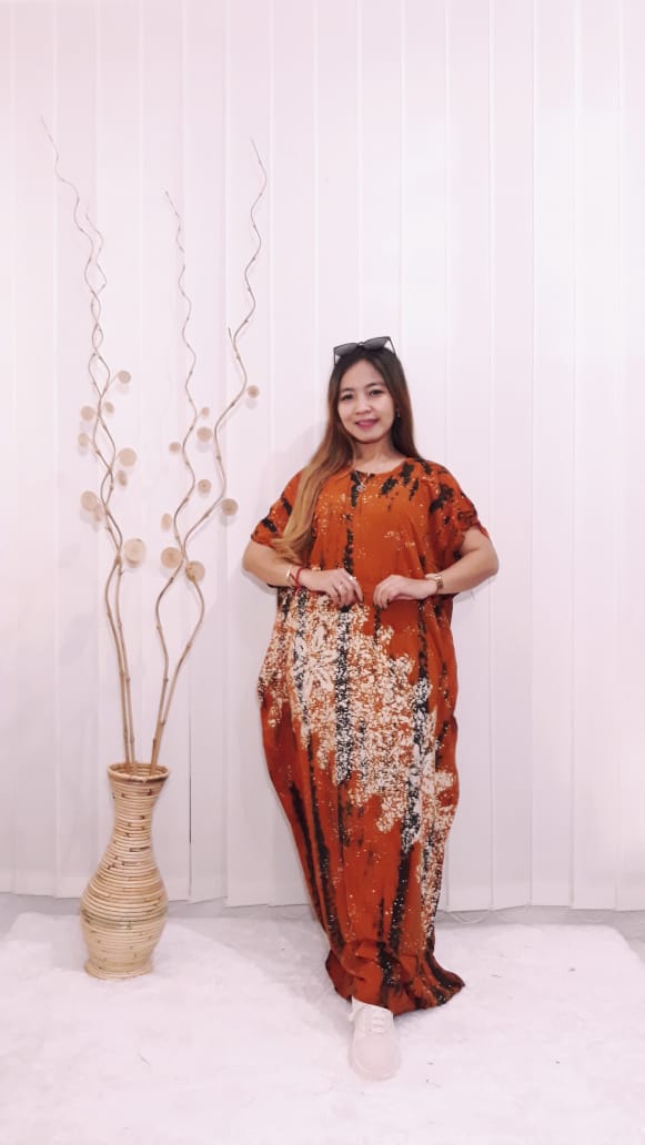 Long Dress Lowo Kelelawar Batik Ciprat Rayon