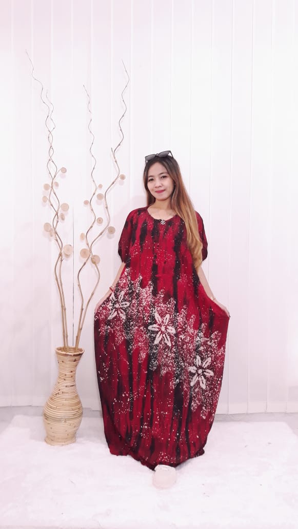 Long Dress Lowo Kelelawar Batik Ciprat Rayon