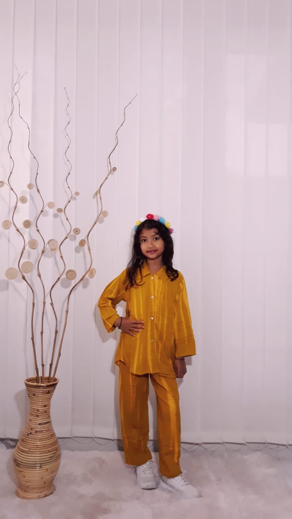 One Set Rayon Anak Perempuan Tie Dye