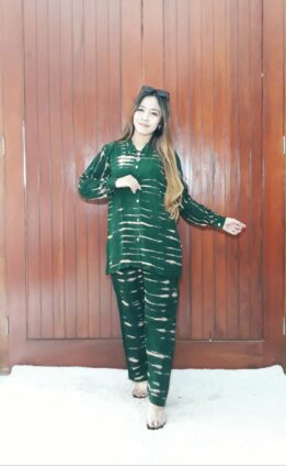 One Set Rayon Tie Dye Batik Jumputan