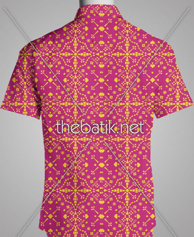 Order Pembuat Batik Seragam – Design Seragam Batik Custom 2 Warna : Ungu, Kuning 