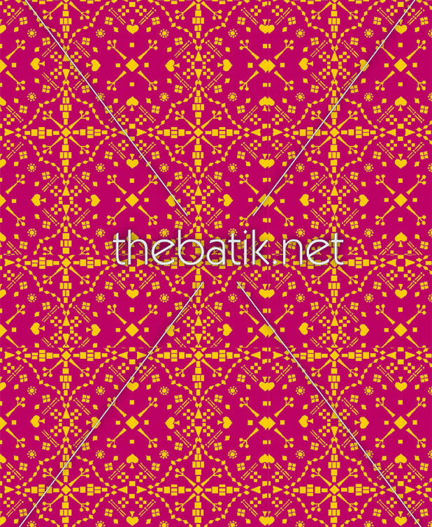 Order Pembuat Batik Seragam – Design Seragam Batik Custom 2 Warna : Ungu, Kuning
