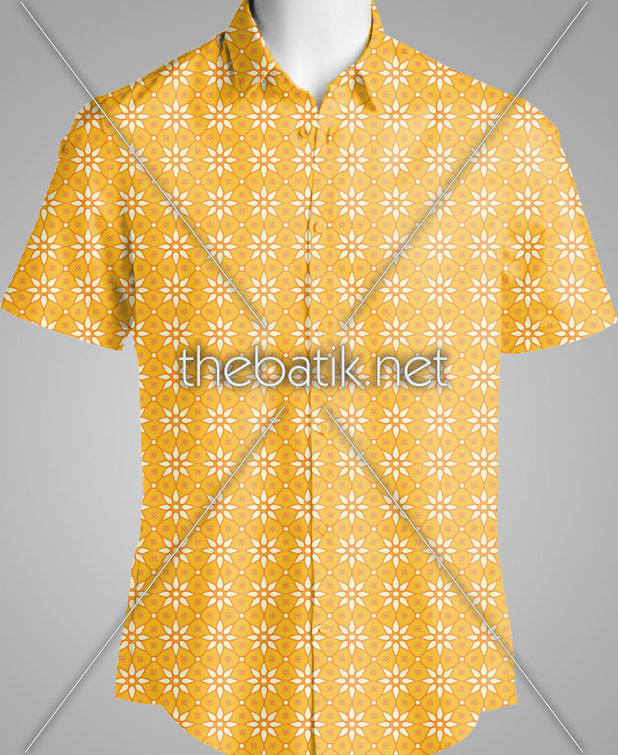 Pesan Batik Motif Sendiri – Design Seragam Batik Custom 2 Warna : Kuning, Oranye