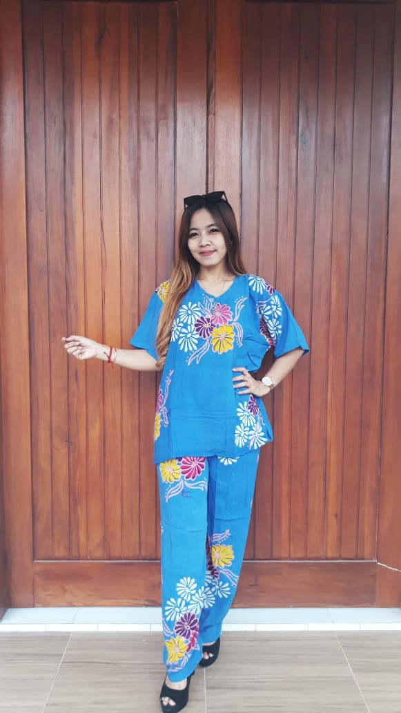 Setelan Celana Panjang Batik One Set Wanita