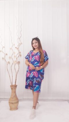 Setelan Pendek Batik Daun Murah Rayon Adem