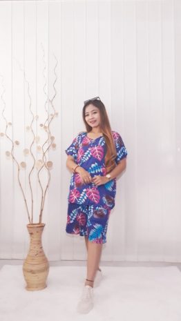 Setelan Pendek Batik Daun Murah Rayon Adem