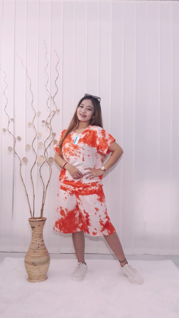 Setelan Pendek Batik Tie Dye Murah Rayon Adem