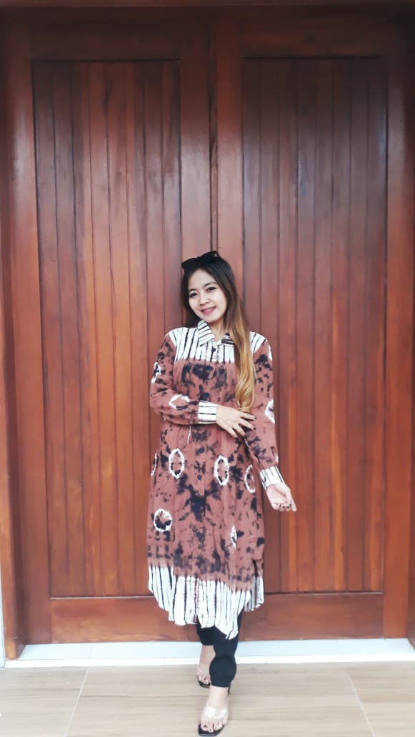Tunik Batik Tie Dye Jumputan Atasan Rayon