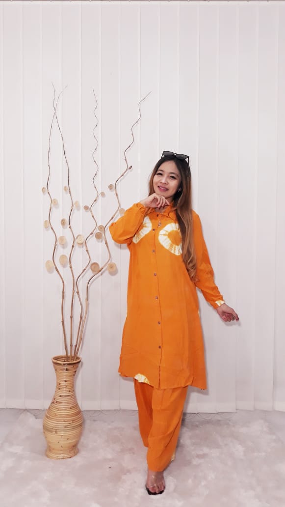 Tunik One Set Tie Dye Bahan Rayon