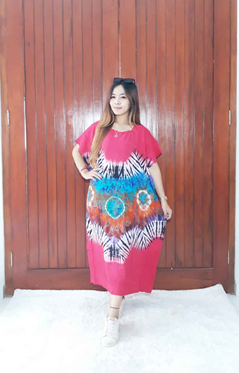 Baju Daster Batik Oblong Jumputan Pelangi Bahan Rayon