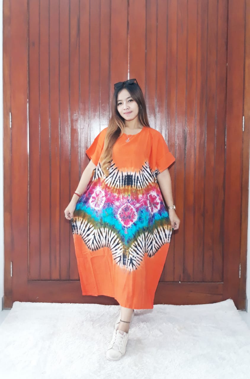 Baju Daster Batik Oblong Jumputan Pelangi Bahan Rayon