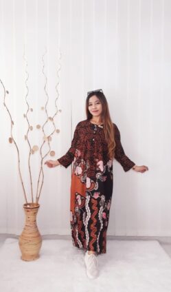 Baju Sack Dress Jumbo Lengan 3/4 Santung Rayon