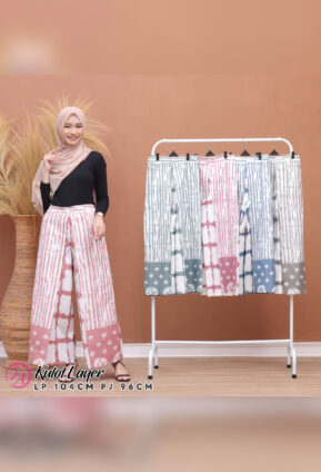 Celana Panjang Kulot Batik Sayap Model Bawah Lurus