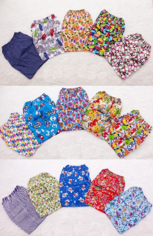 Celana Pendek Katun Adem Motif Dewasa Anak