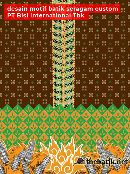 Desain Motif Batik Seragam Custom PT BISI International Tbk