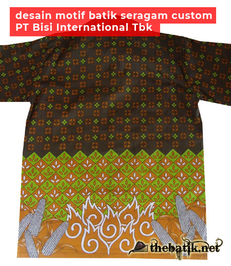 Desain Motif Batik Seragam Custom PT BISI International Tbk