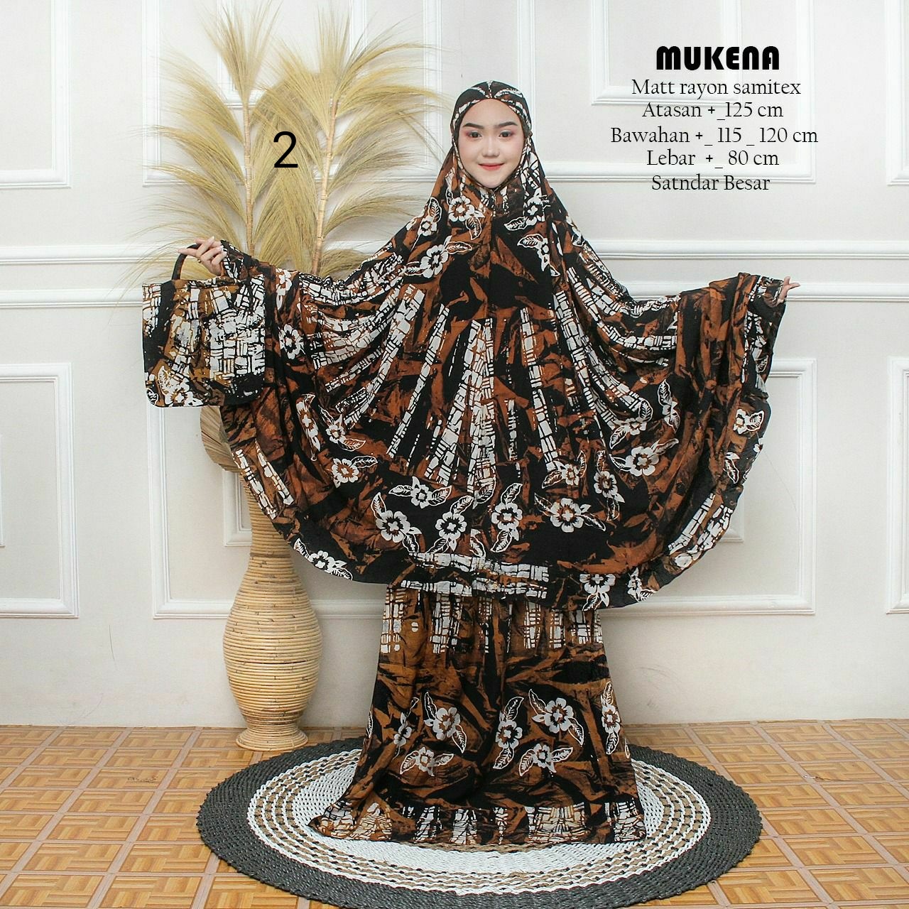 Hampers Mukena Batik Bahan Santung Rayon Samitex Jumbo Super