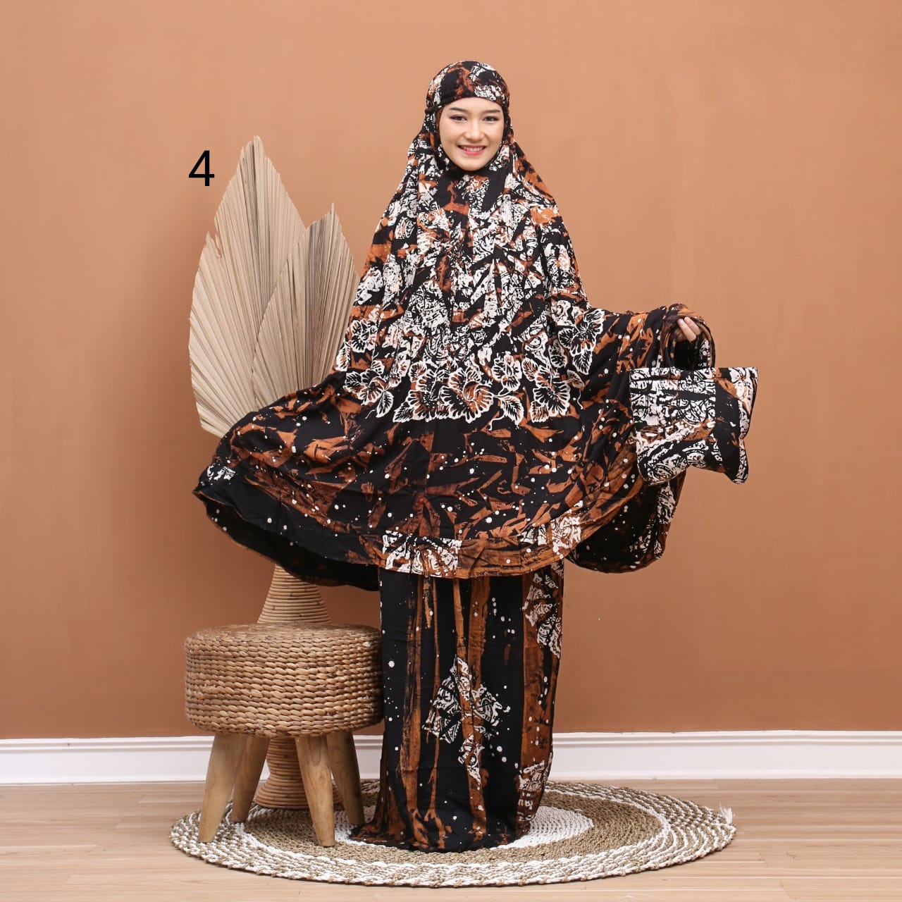 Hampers Mukena Batik Bahan Santung Rayon Samitex Jumbo Super