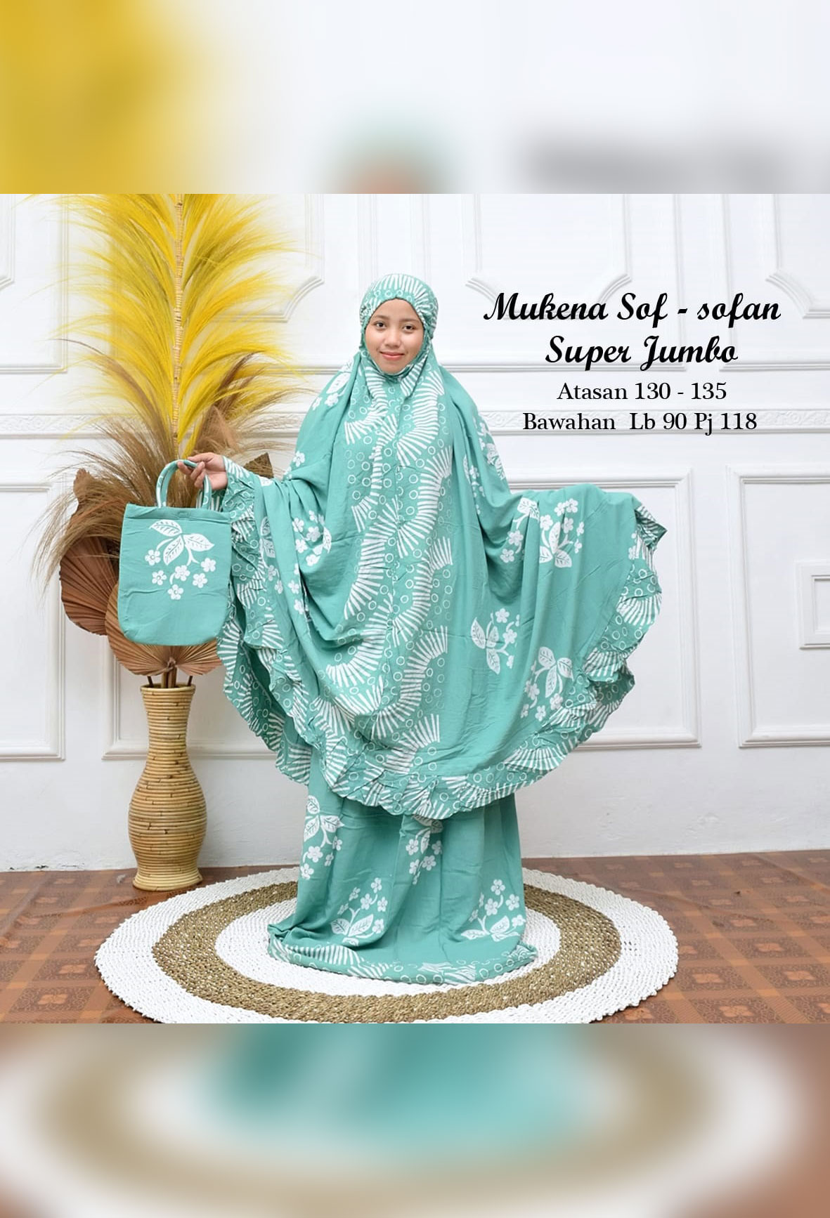 Hampers Mukena Batik Jumbo Coletan Bahan Rayon Super Bonus Tas