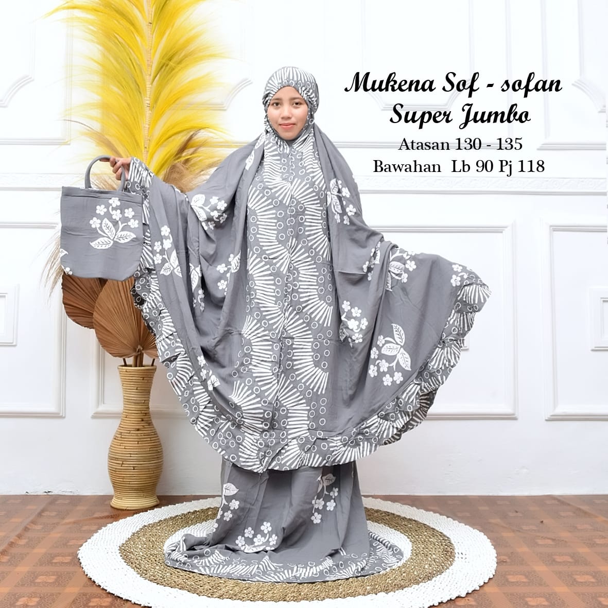 Hampers Mukena Batik Jumbo Coletan Bahan Rayon Super Bonus Tas