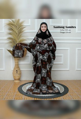 Hampers Mukena Batik Terusan Bahan Santung Rayon Samitex Jumbo