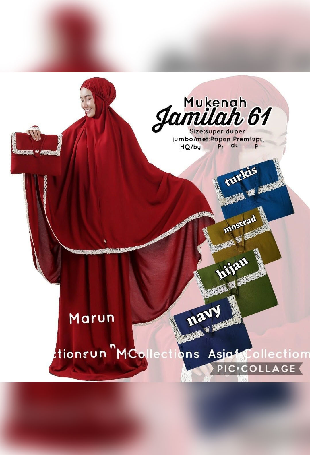 Hampers Mukena Renda Bahan Rayon Premium Super Jumbo